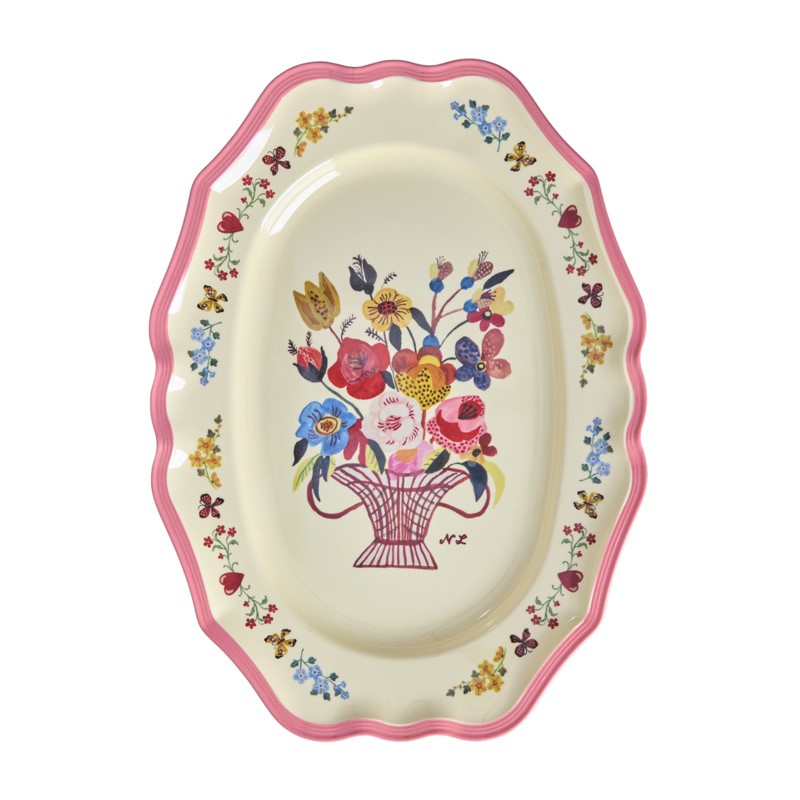 rice & Nathalie Lete  Melamine Vintage Serving Dish(L)/PK